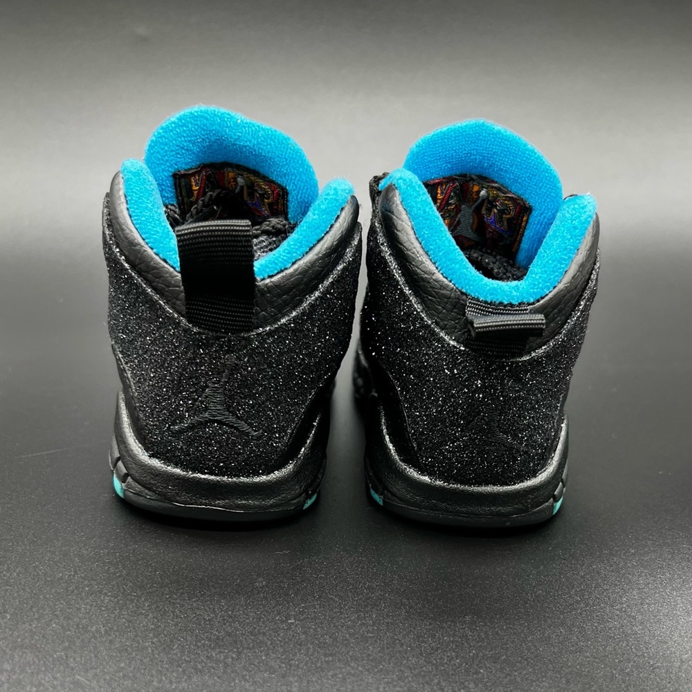 Jordan Air Jordan 10 unisex High Top Athletic Sneakers custom glitter US 4C - Picture 7 of 8